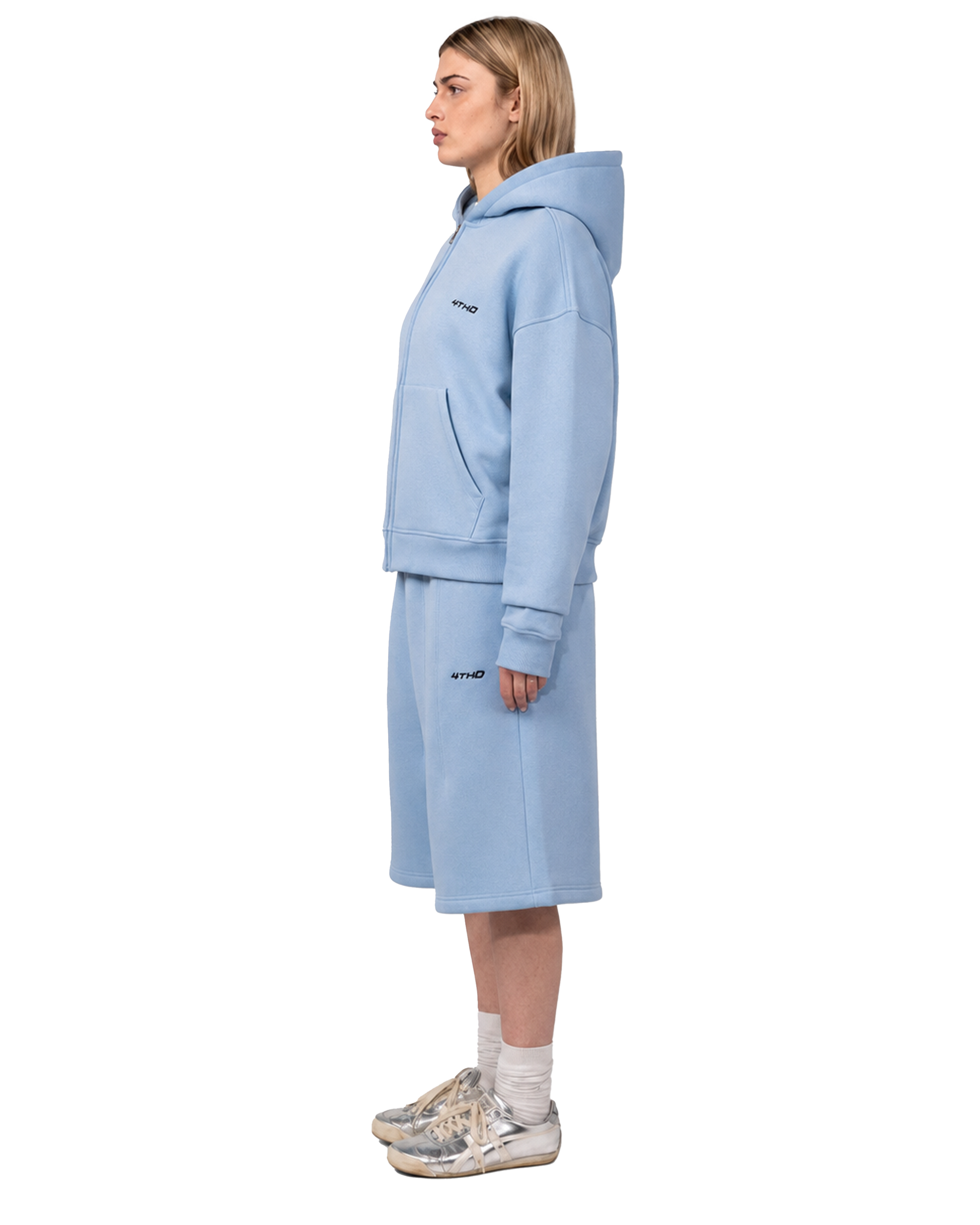 Zip Hoodie - Baby Blue