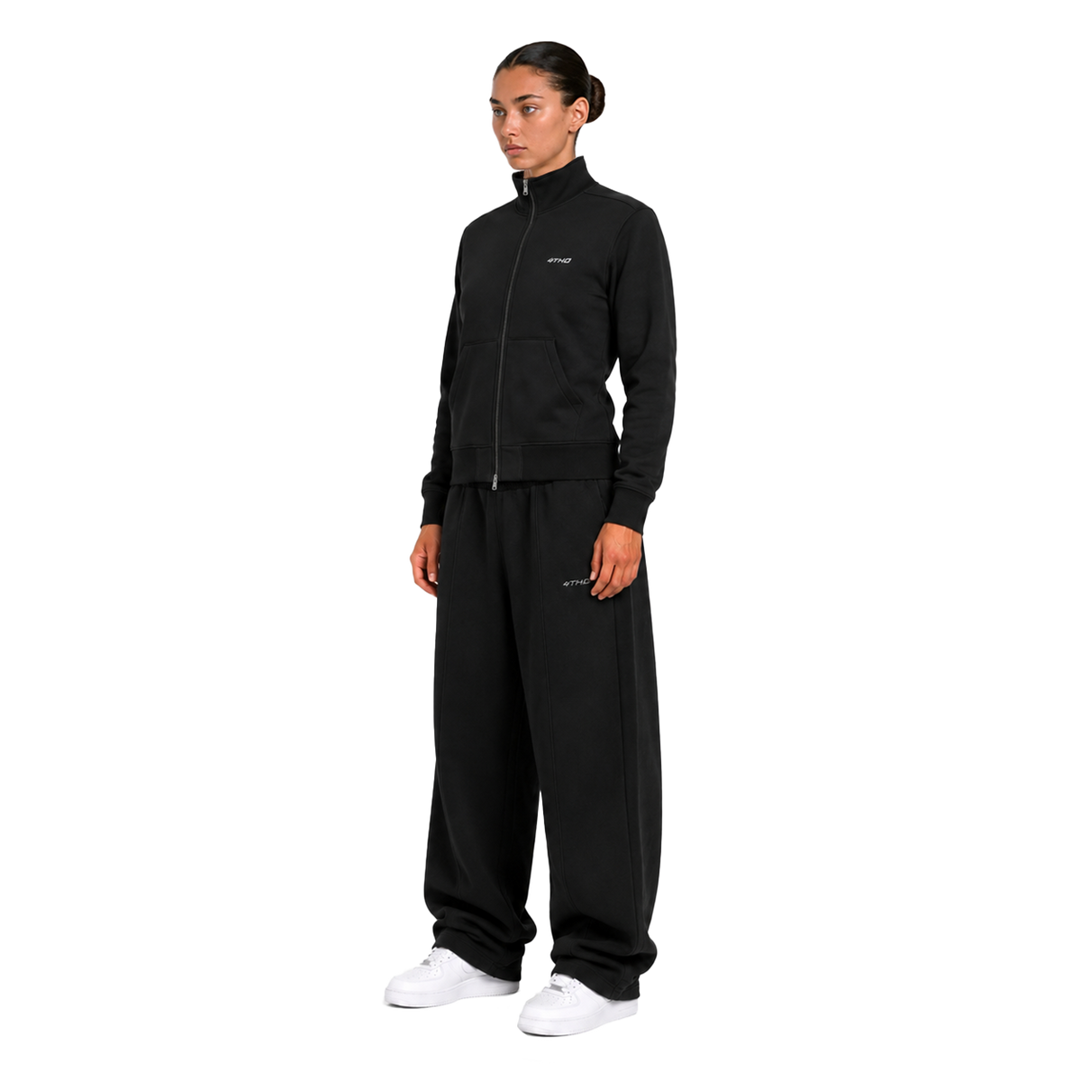 TRACKSUIT SET ZIP CREWNECK & SWEATPANT - BLACK