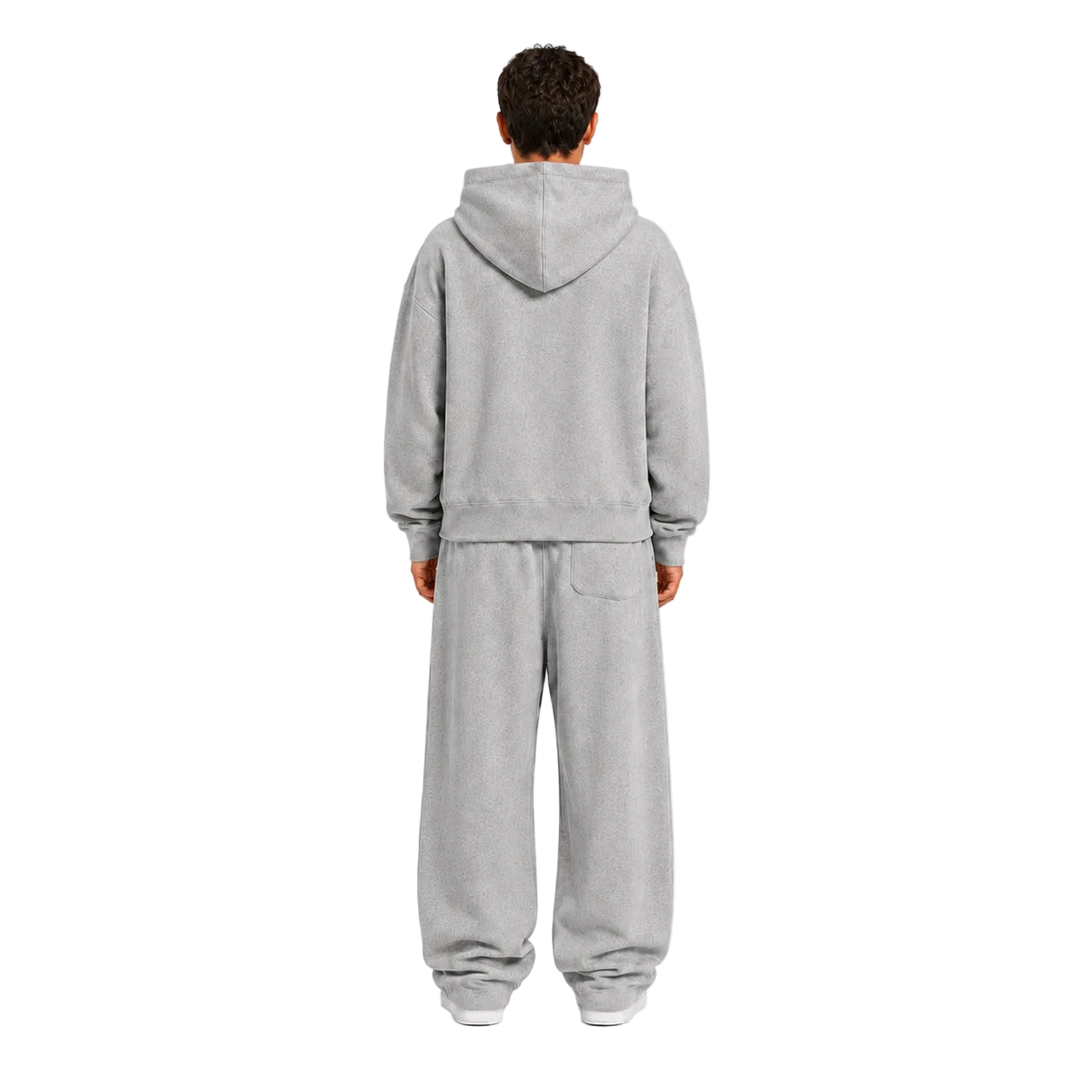 Zip Hoodie - Grey Melange