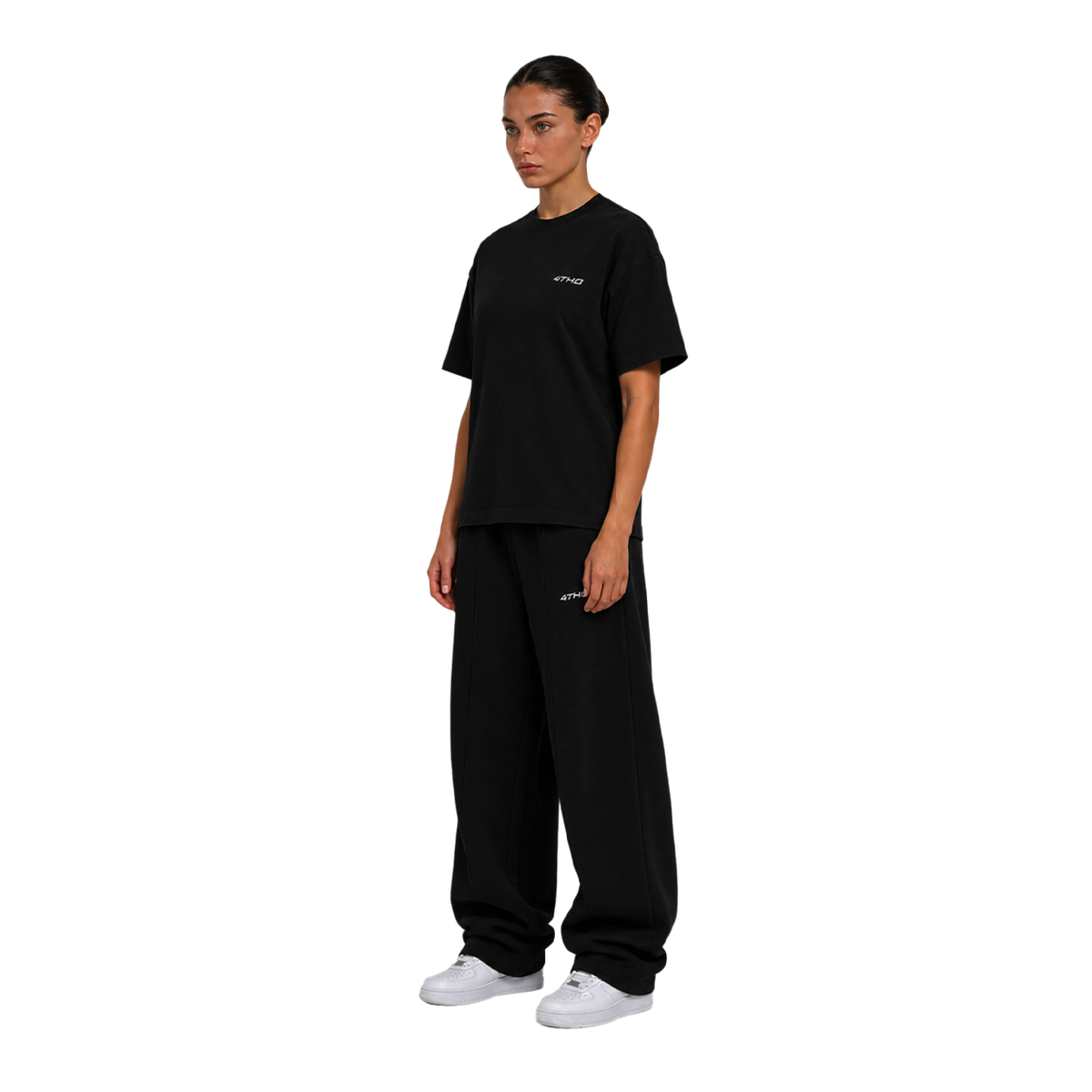 TRACKSUIT SET SLIM FIT TEE & SWEATPANT - BLACK