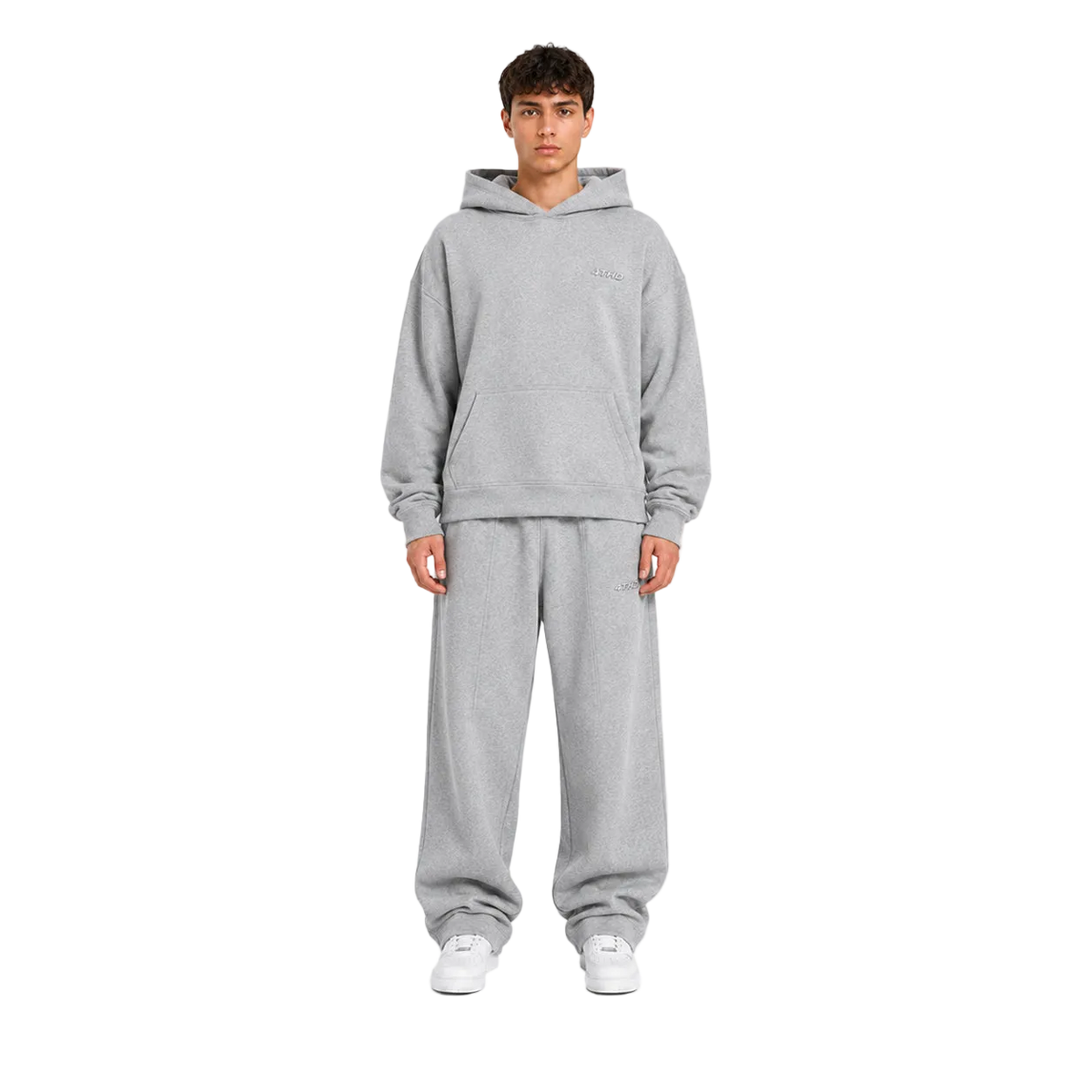 TRACKSUIT SET HOODIE & SWEATPANT - GREY MELANGE