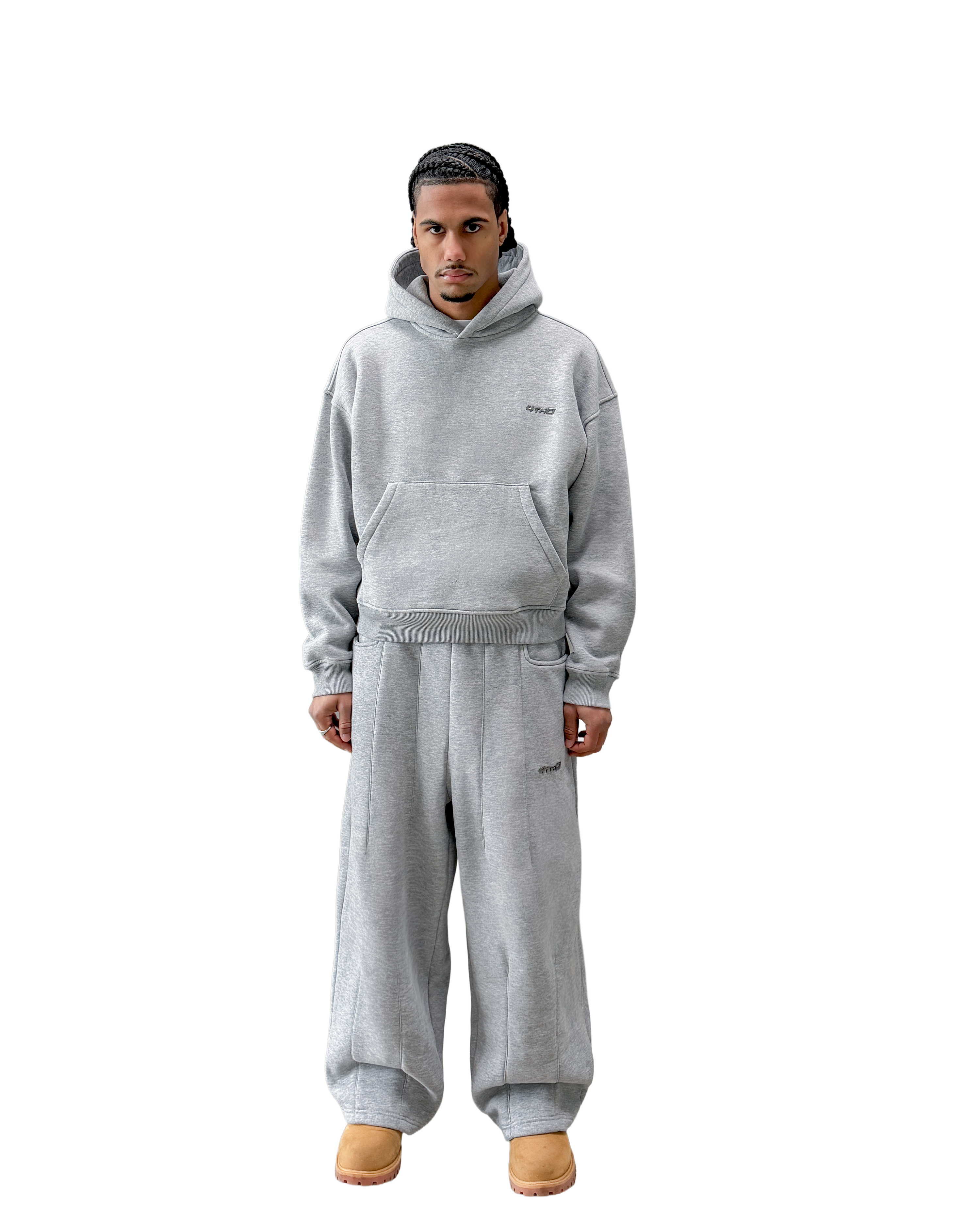 TRACKSUIT HOODIE - GREY MELANGE