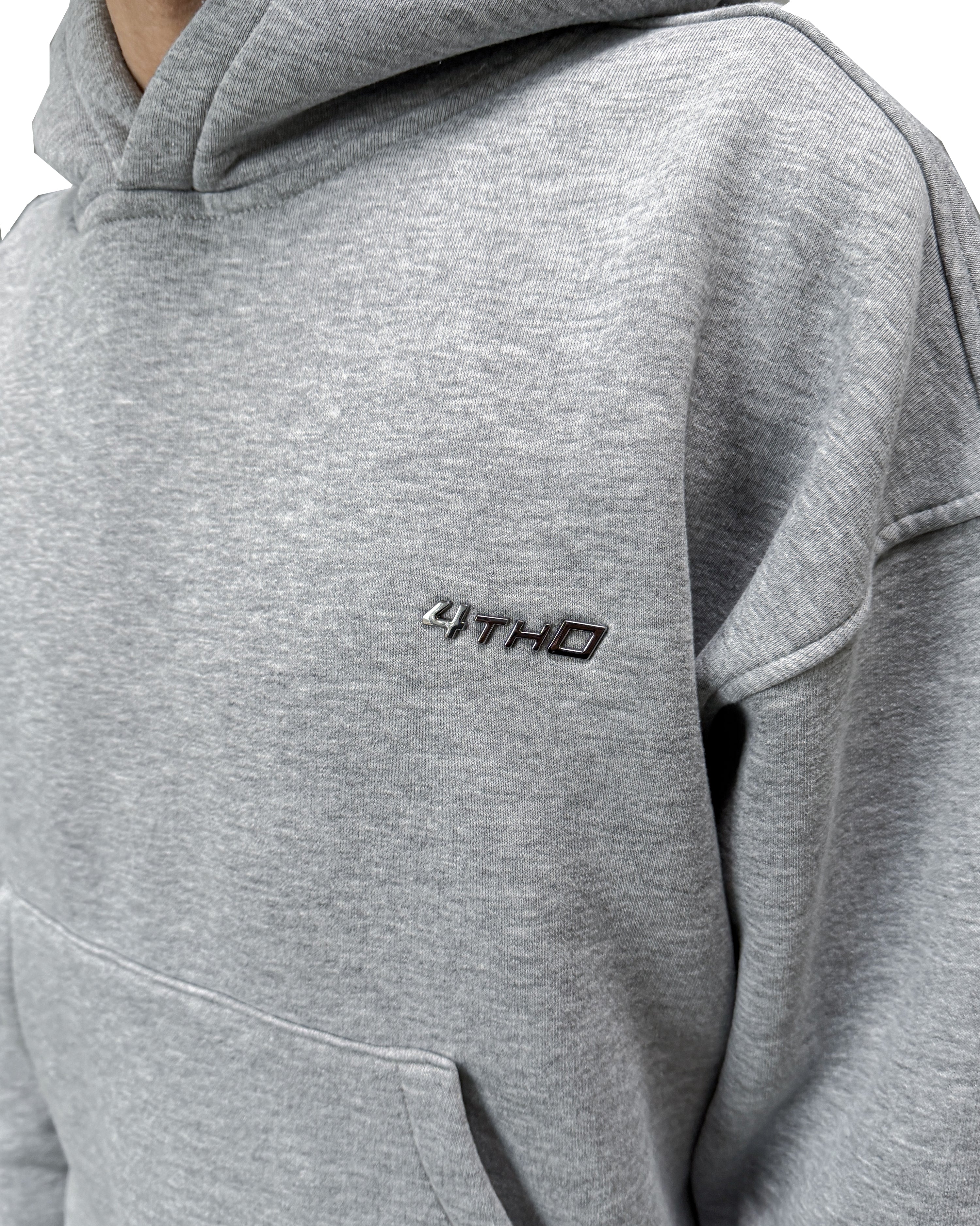 TRACKSUIT HOODIE - GREY MELANGE