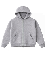 Zip Hoodie - Grey Melange