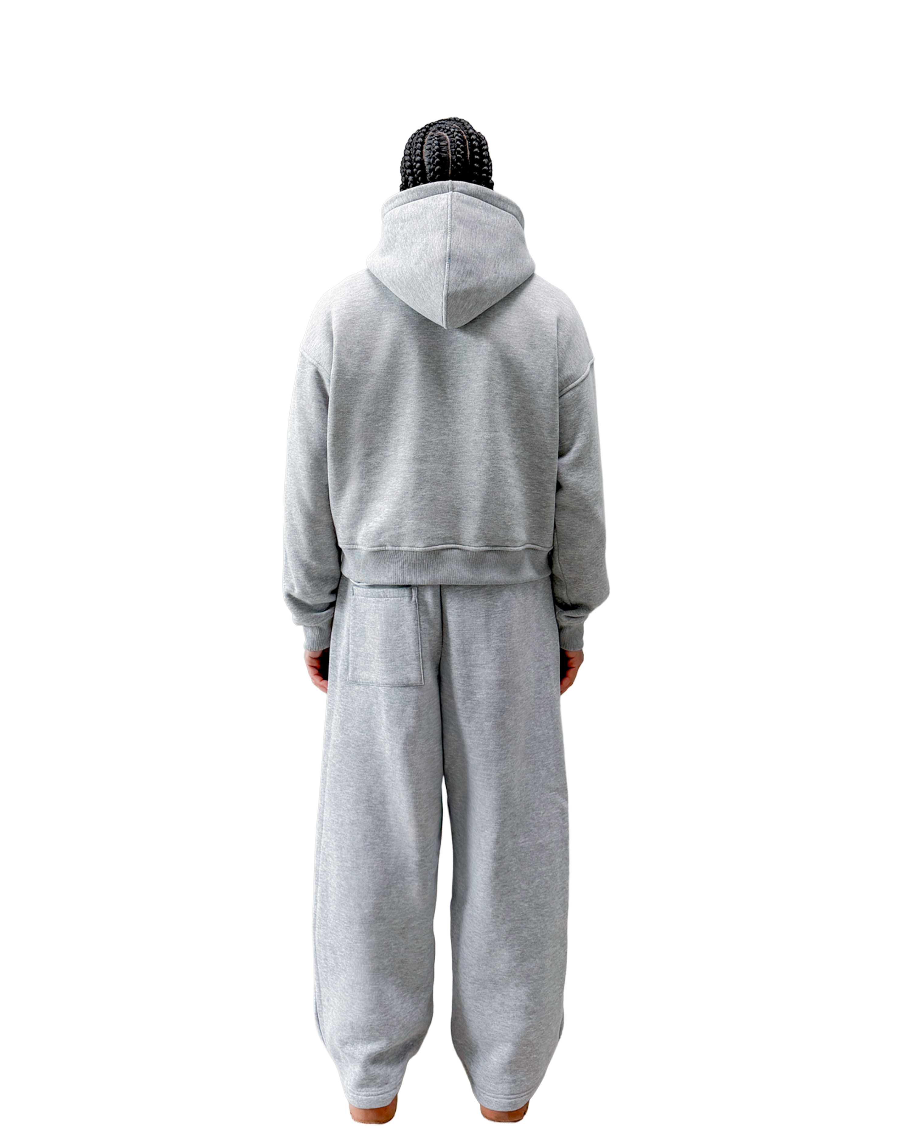TRACKSUIT HOODIE - GREY MELANGE
