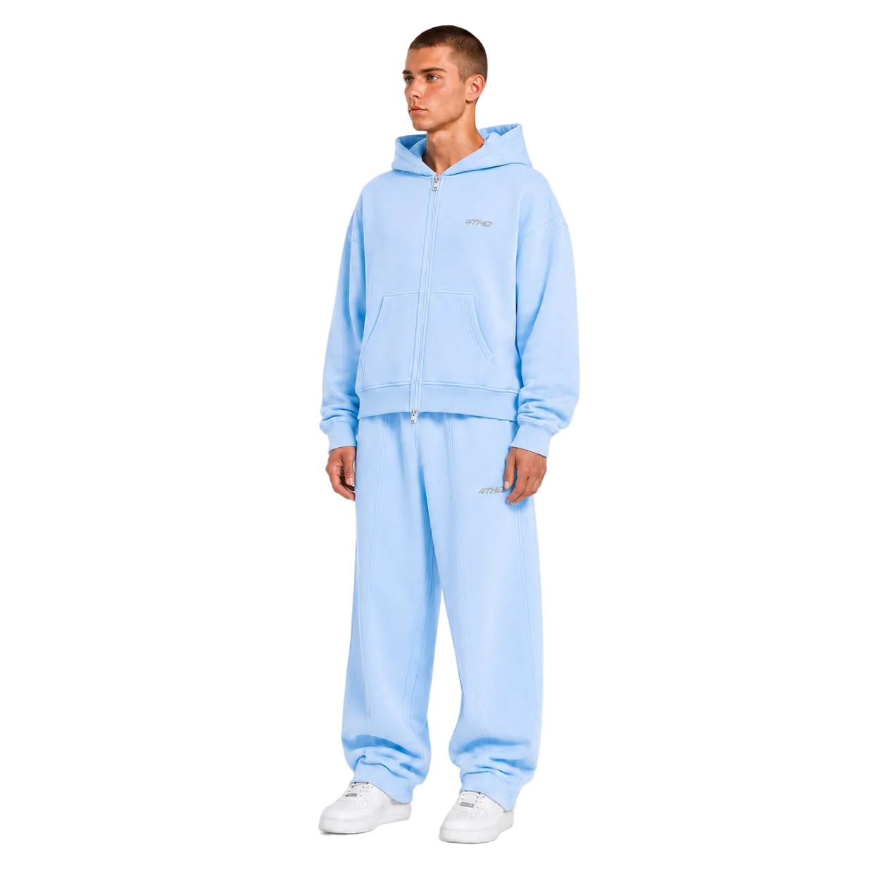 Zip Hoodie - Baby Blue