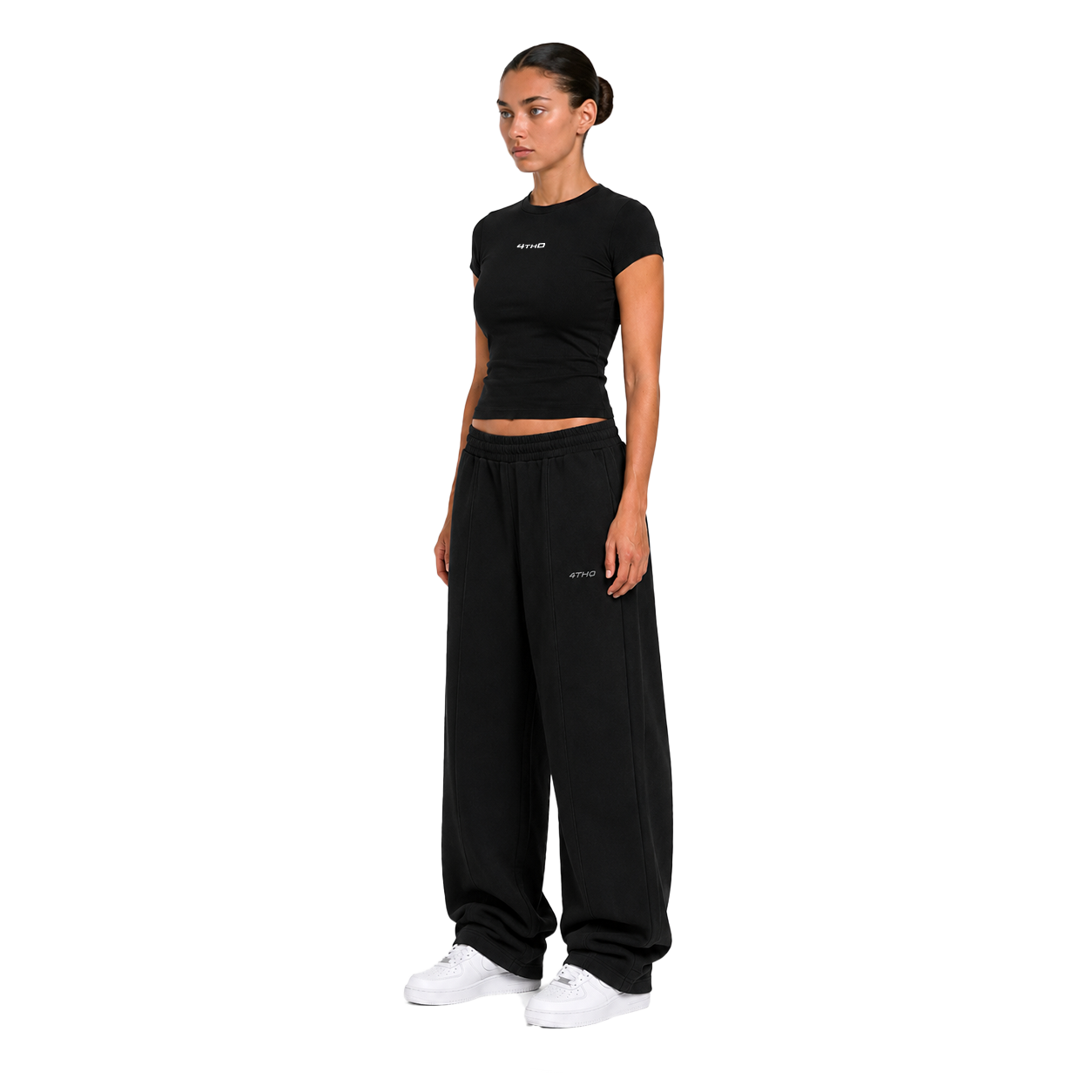 TRACKSUIT BABY TEE & SWEATPANT - BLACK