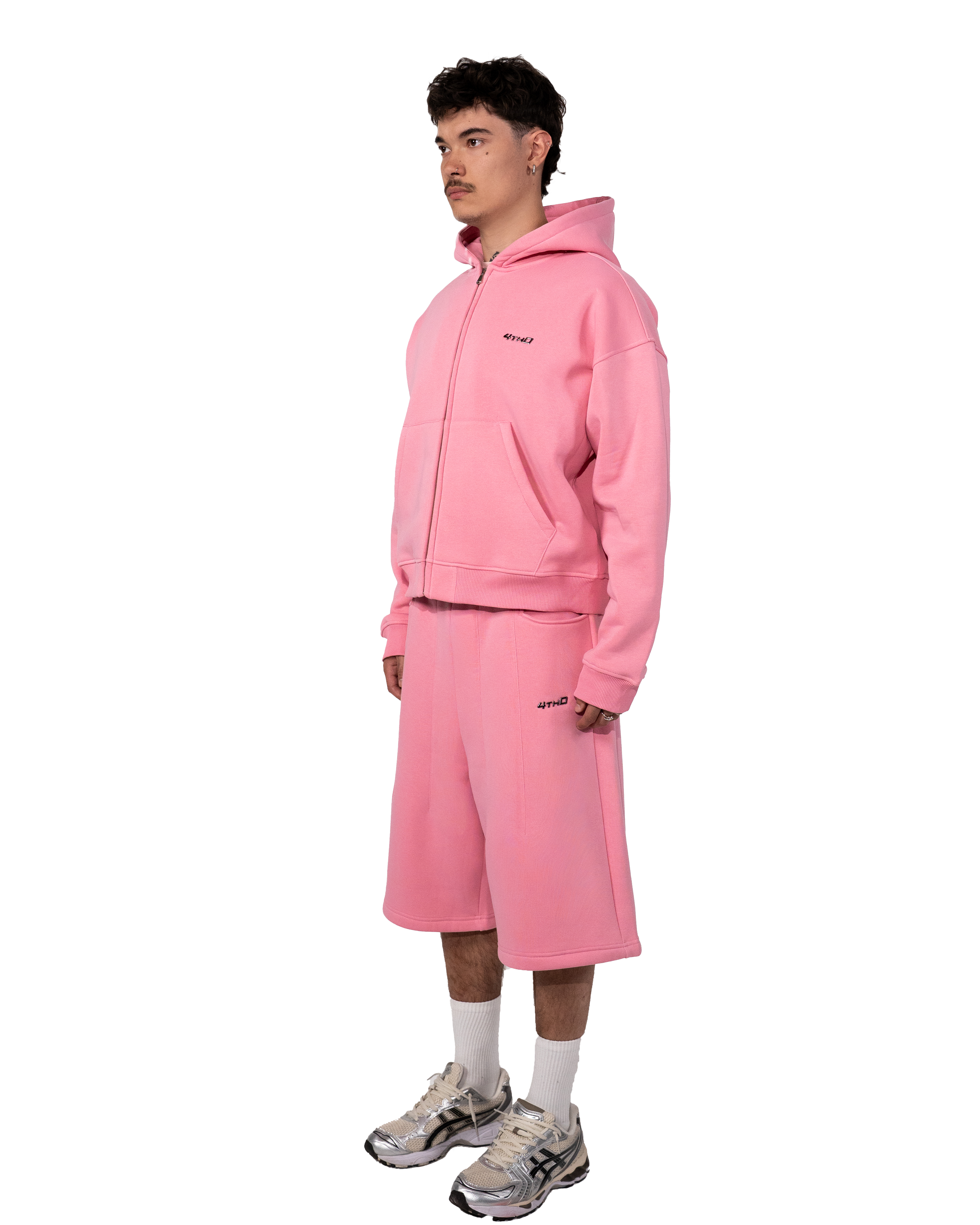 Zip Hoodie - Baby Pink