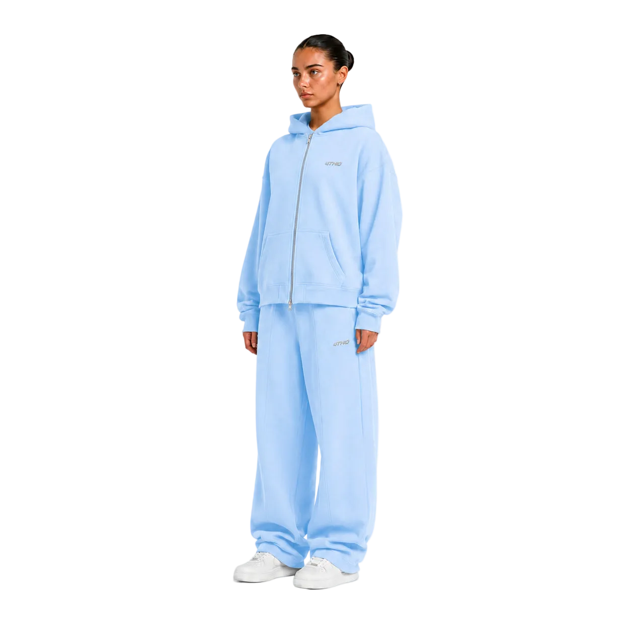 Zip Hoodie - Baby Blue