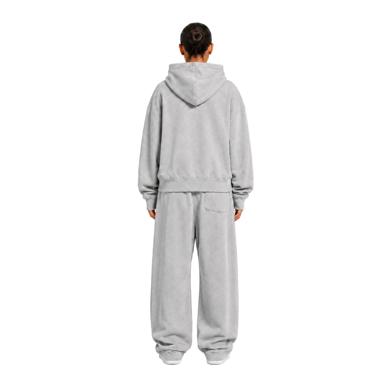 Zip Hoodie - Grey Melange