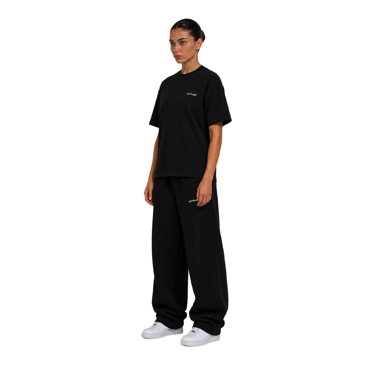 TRACKSUIT SET SLIM FIT TEE & SWEATPANT - BLACK