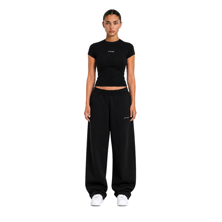 TRACKSUIT BABY TEE & SWEATPANT - BLACK