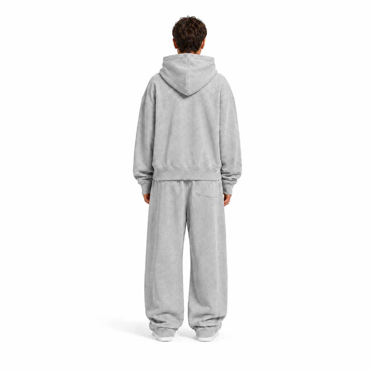 TRACKSUIT HOODIE - GREY MELANGE