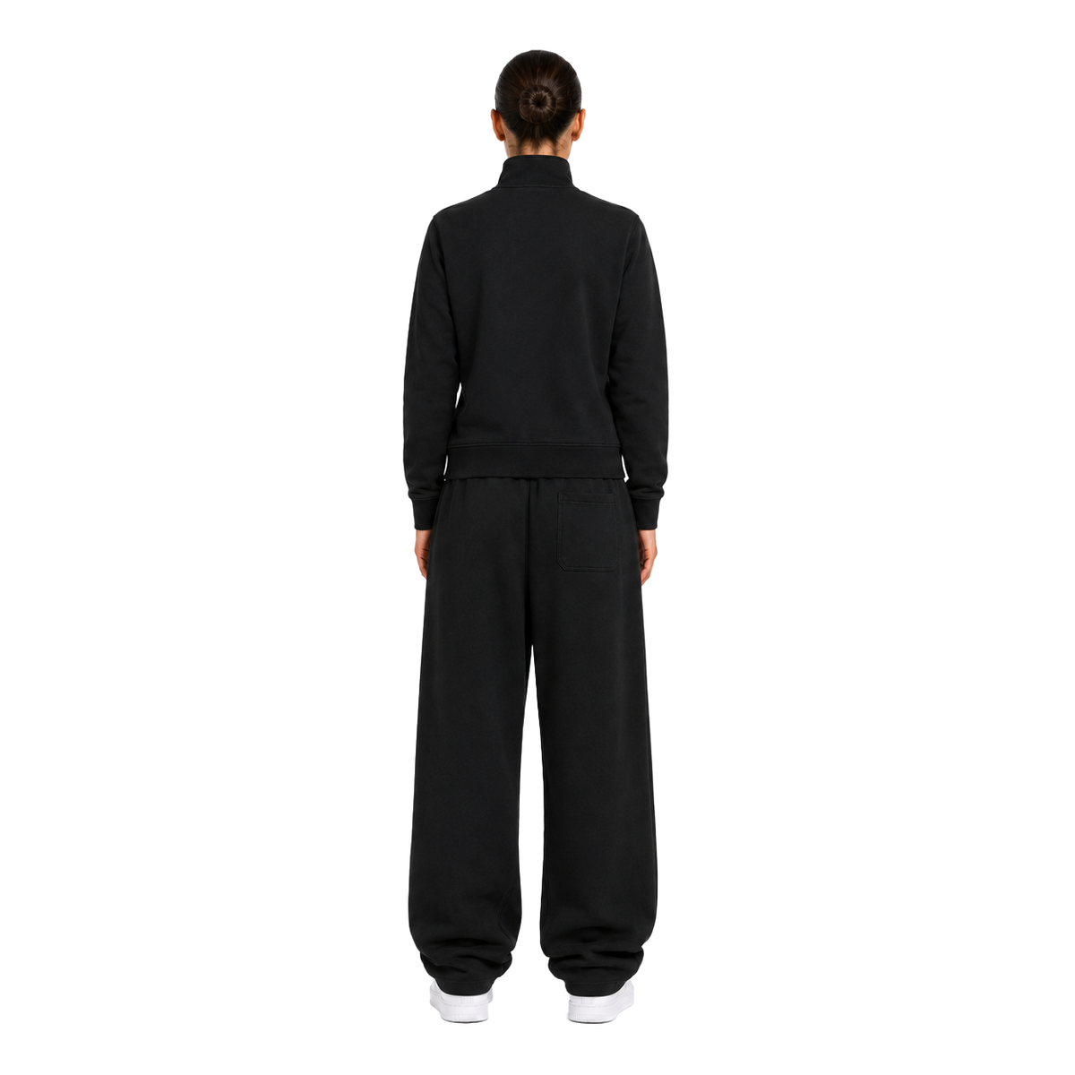 TRACKSUIT SET ZIP CREWNECK & SWEATPANT - BLACK