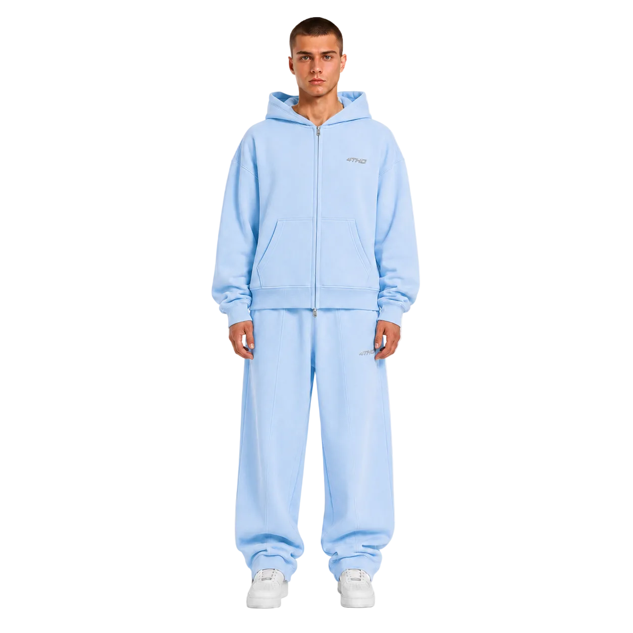 Zip Hoodie - Baby Blue