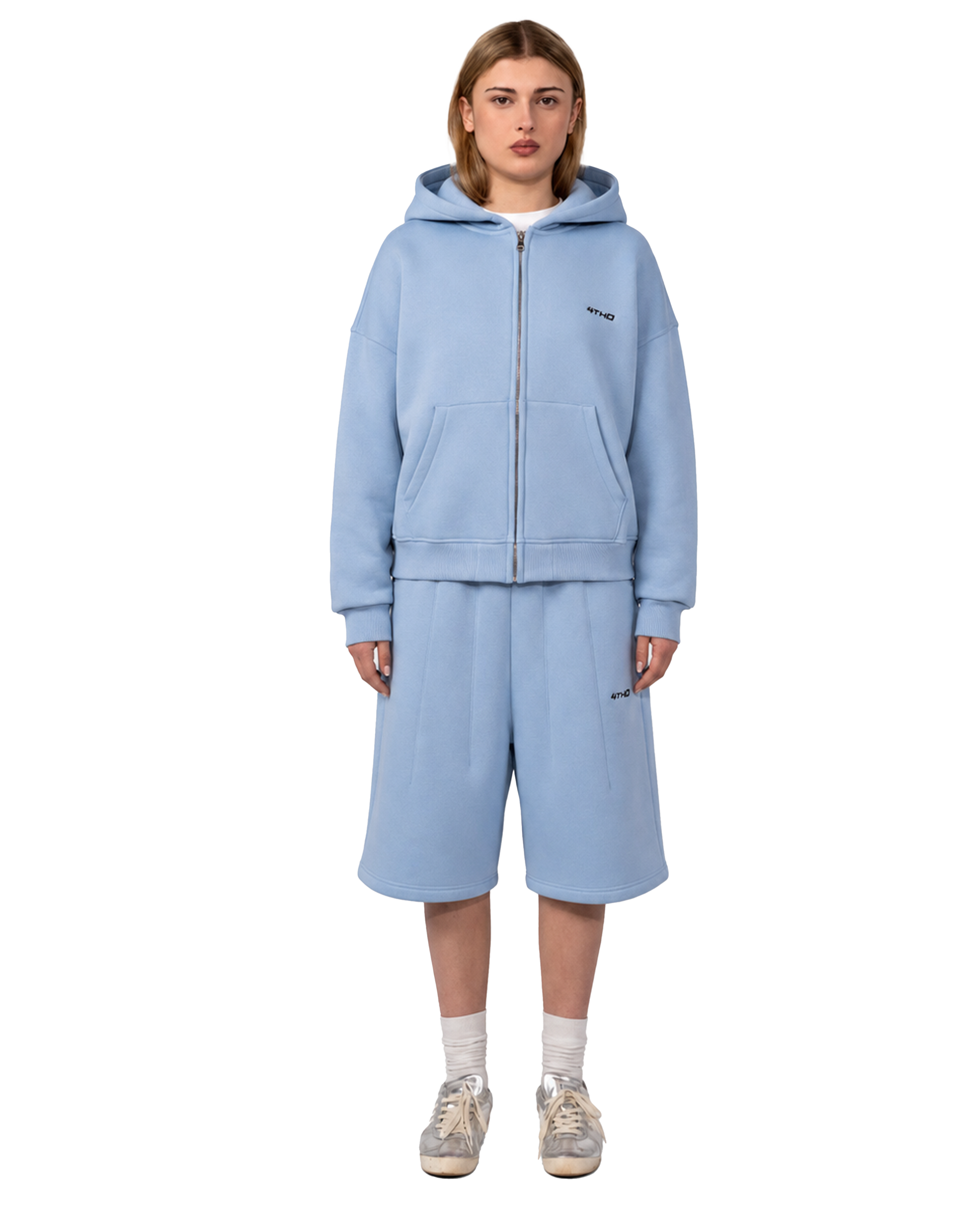 Zip Hoodie - Baby Blue