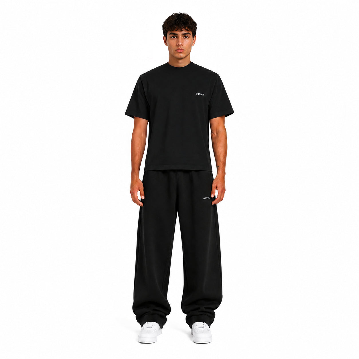 TRACKSUIT SET SLIM FIT TEE & SWEATPANT - BLACK