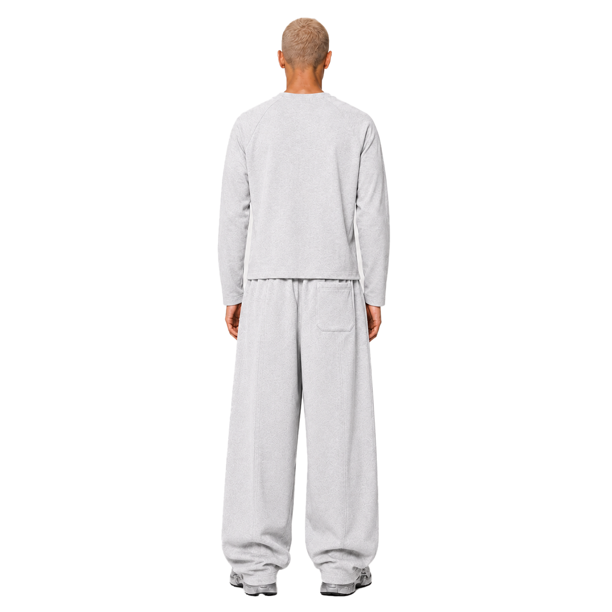 LONGSLEEVE SWEATPANT SET - GREY MELANGE