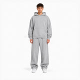 TRACKSUIT HOODIE - GREY MELANGE