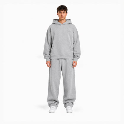TRACKSUIT SET ZIP HOODIE & SWEATPANT - GREY MELANGE