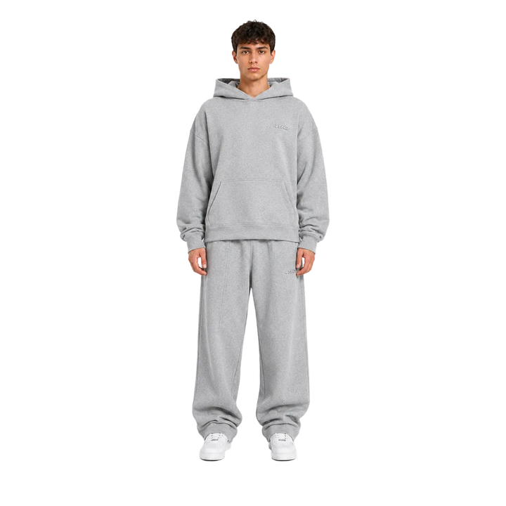 TRACKSUIT SET HOODIE & SWEATPANT - GREY MELANGE