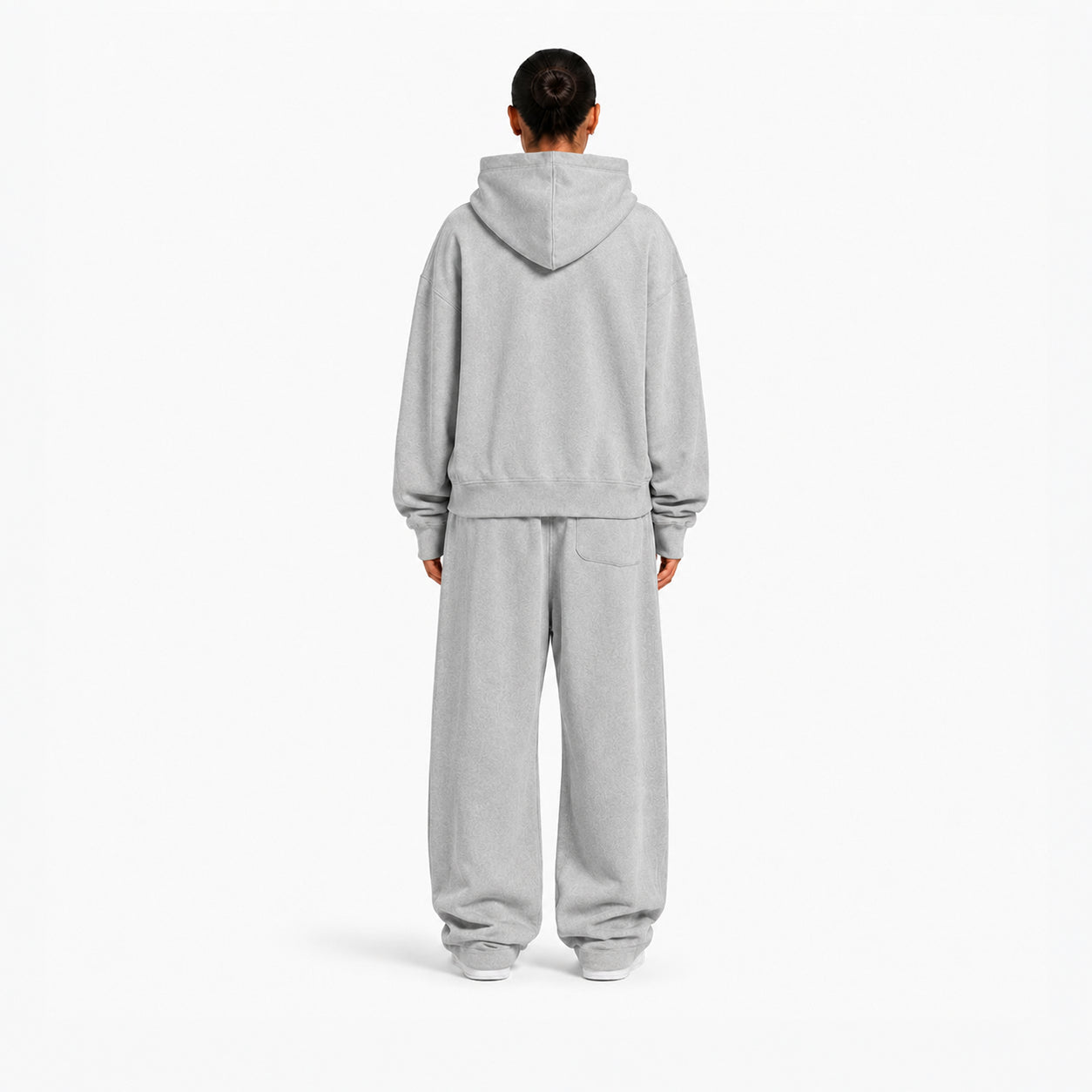 TRACKSUIT HOODIE - GREY MELANGE
