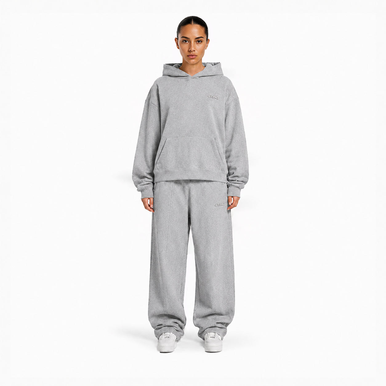 TRACKSUIT HOODIE - GREY MELANGE