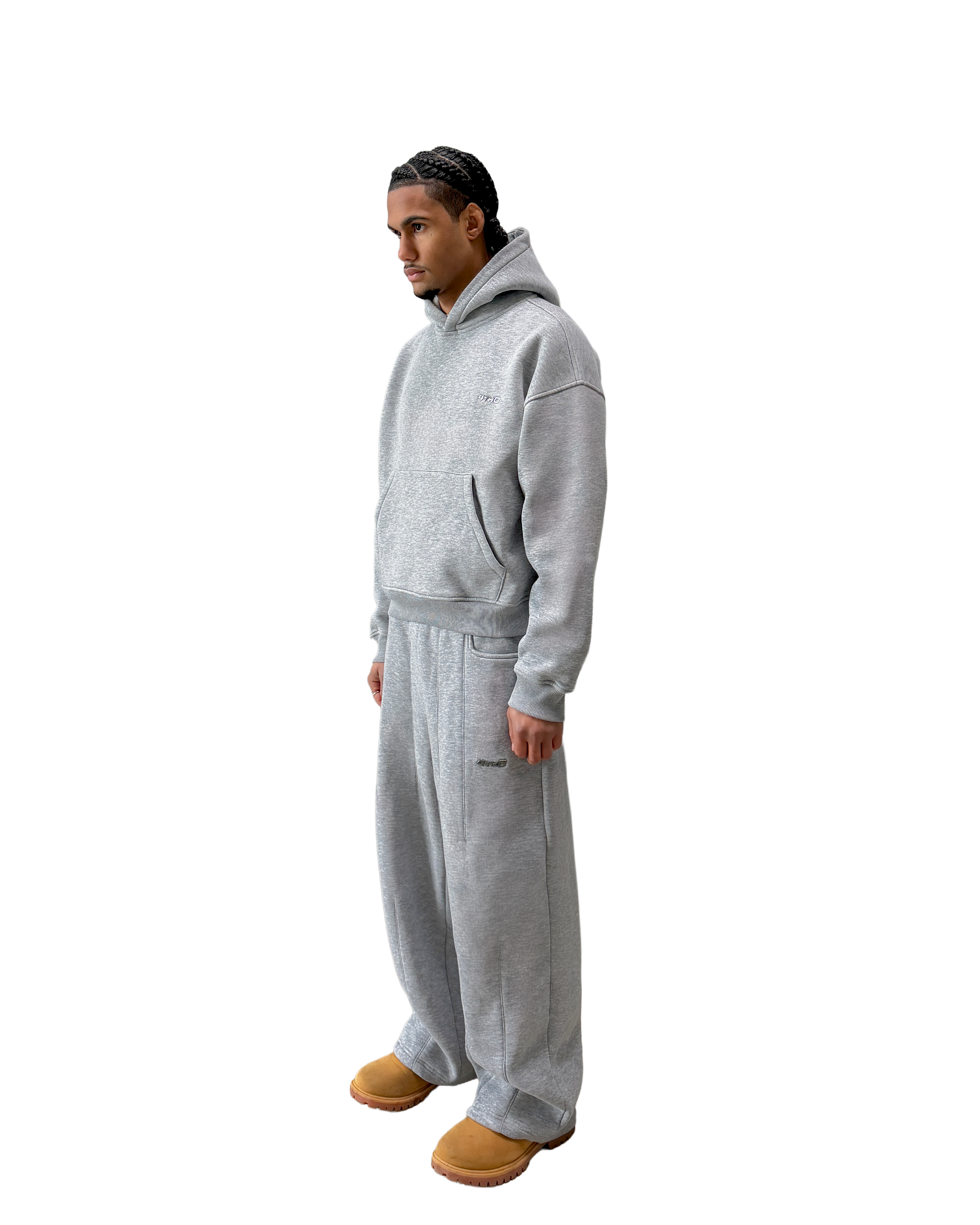 TRACKSUIT HOODIE - GREY MELANGE