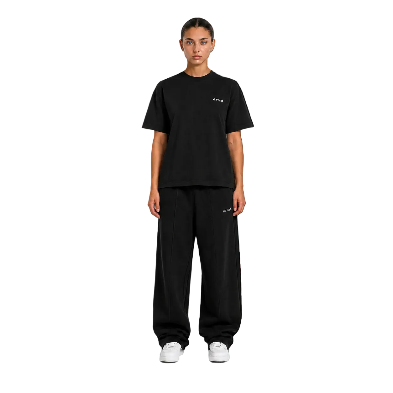 TRACKSUIT SET SLIM FIT TEE & SWEATPANT - BLACK
