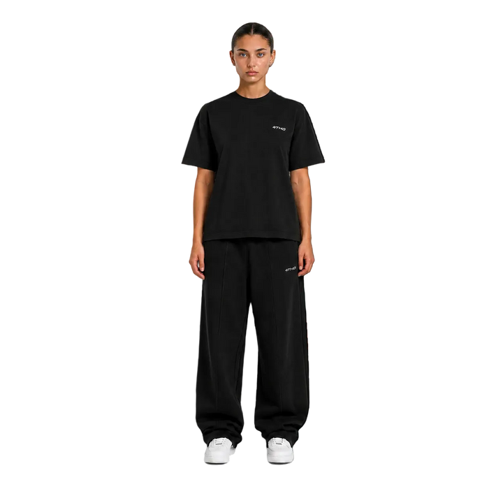 TRACKSUIT SET SLIM FIT TEE & SWEATPANT - BLACK
