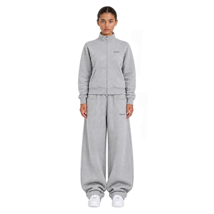 TRACKSUIT SET ZIP CREWNECK & SWEATPANT - GREY MELANGE