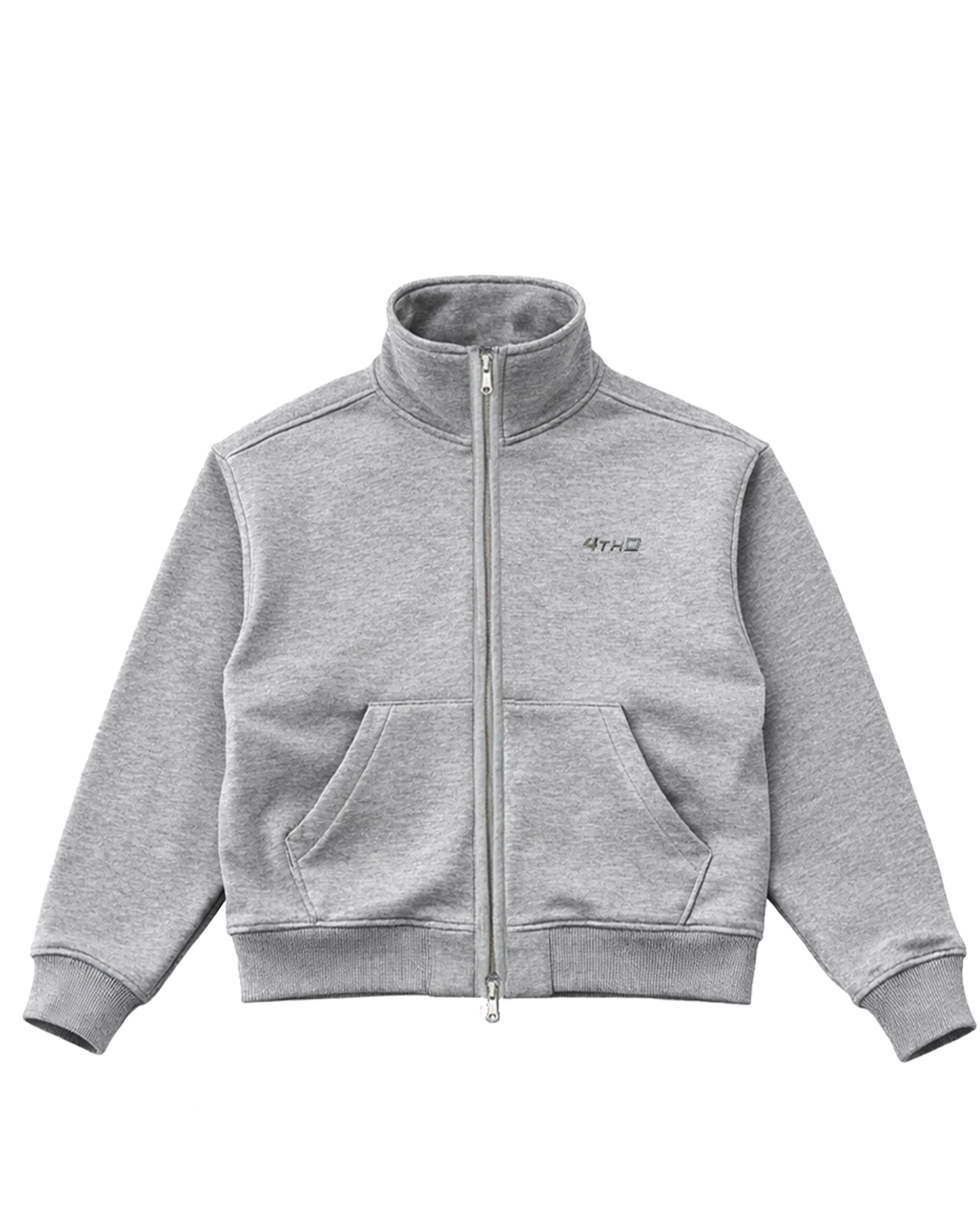 Zip Crewneck - Grey Melange