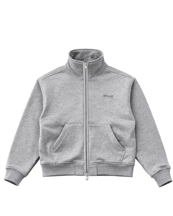 Zip Crewneck - Grey Melange