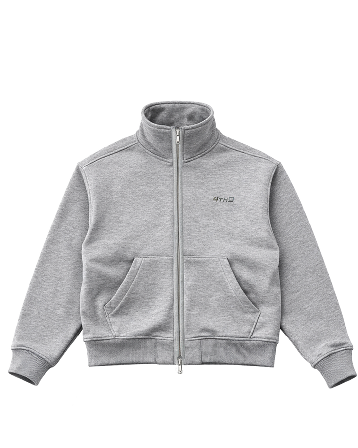 Zip Crewneck - Grey Melange