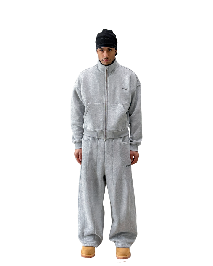 TRACKSUIT SET ZIP CREWNECK & SWEATPANT - GREY MELANGE