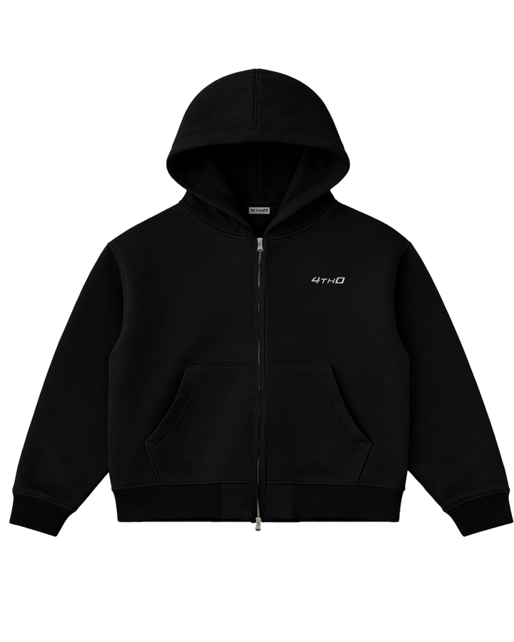 Zip Hoodie - Black