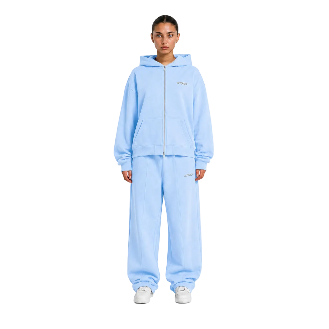 Zip Hoodie - Baby Blue