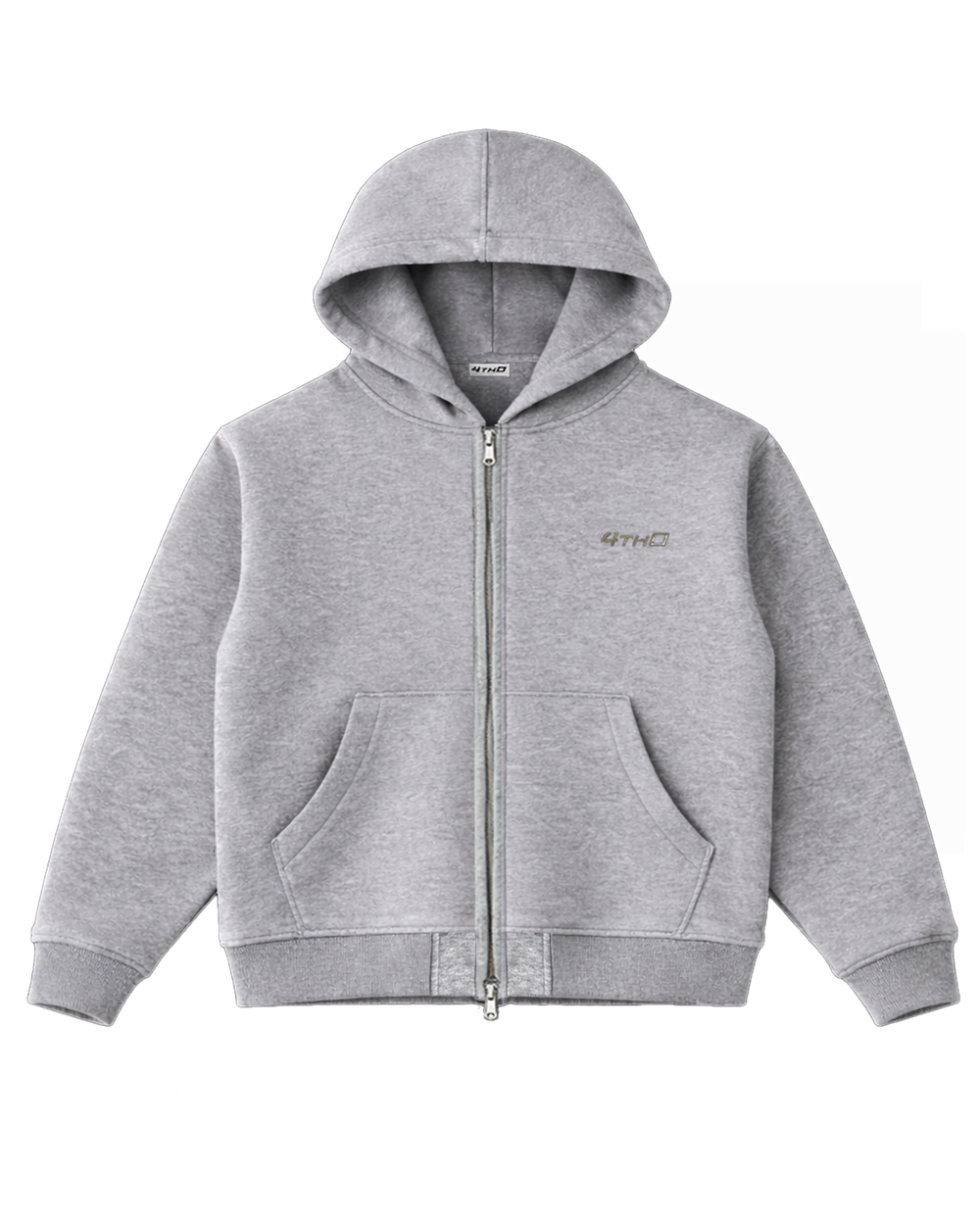 Zip Hoodie Grey Melange