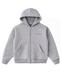 Zip Hoodie - Grey Melange