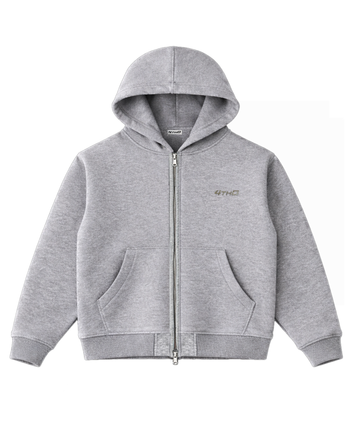 Zip Hoodie Grey Melange