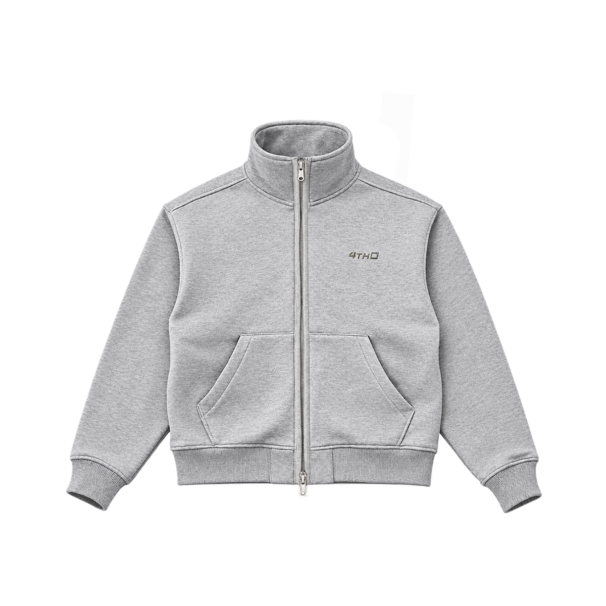 Zip Crewneck - Grey Melange