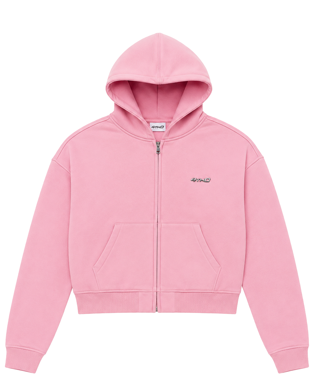 Zip Hoodie - Baby Pink
